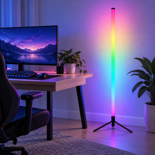 Lampe gaming de sol LED RGB 120 cm