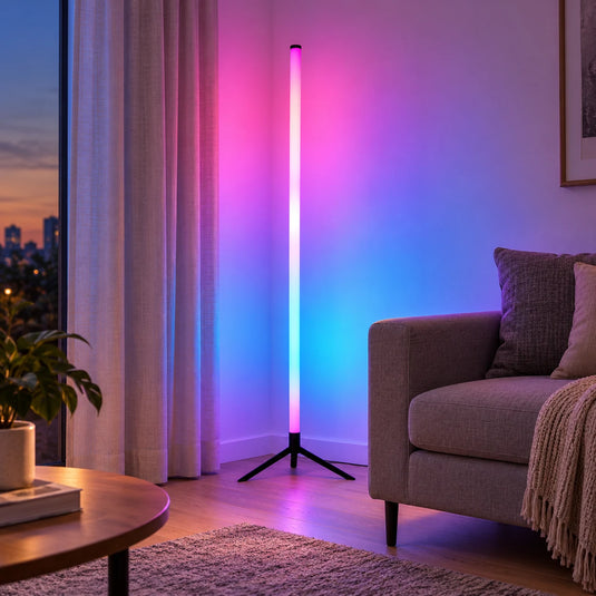 Lampe gaming de sol LED RGB 120 cm