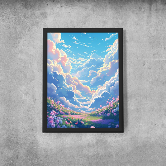 Affiche - Champ de fleurs - Anime