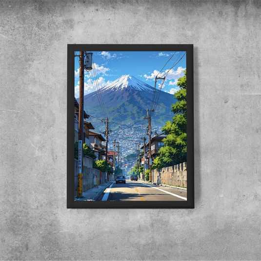 Affiche - Mont Fuji Japon - Anime