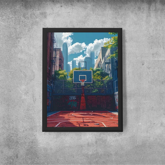 Affiche - Terrain de basket - Anime