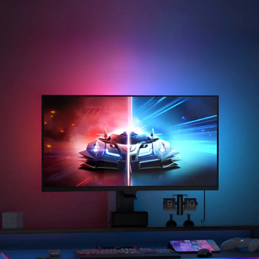Éclairage Ambilight PC RGB synchronisé autour d’un écran gaming