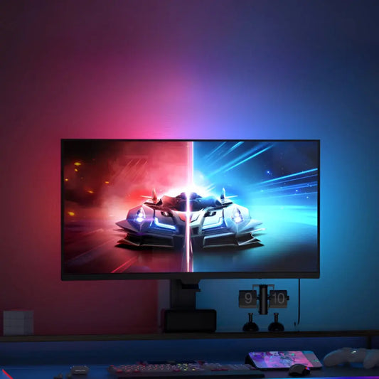 Éclairage Ambilight PC RGB synchronisé autour d’un écran gaming