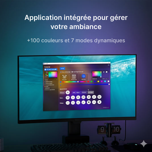 Bande LED RGB ambilight PC synchro lumière