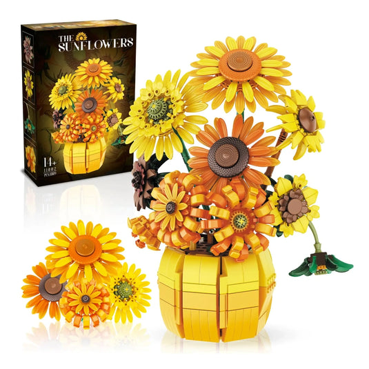 Blocs de construction bouquet fleurs tournesol