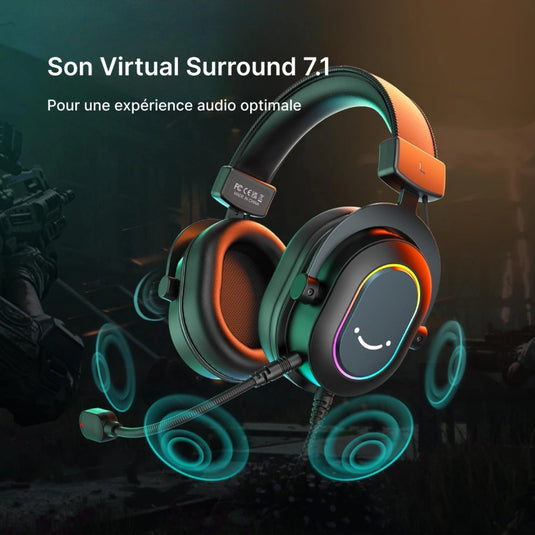Casque gaming rgb pc micro