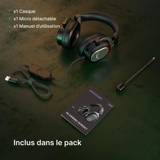 Casque rgb gaming micro