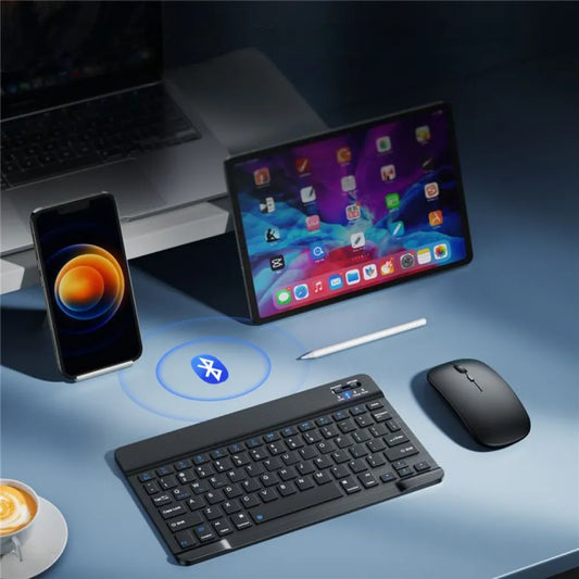 Clavier et souris sans fil bluetooth azerty