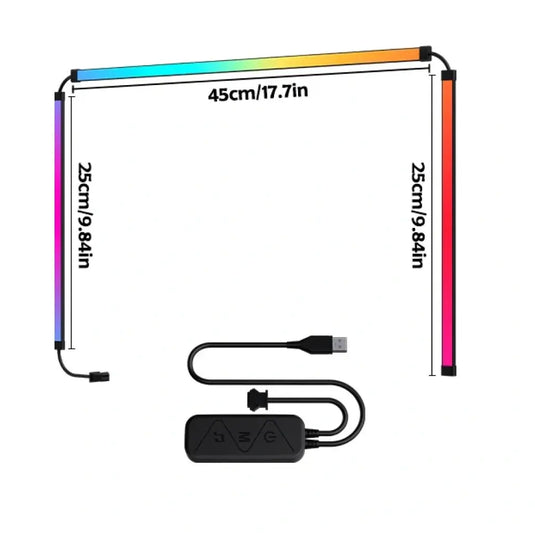 Dimensions du kit Ambilight PC pour écran 24 pouces avec contrôleur USB