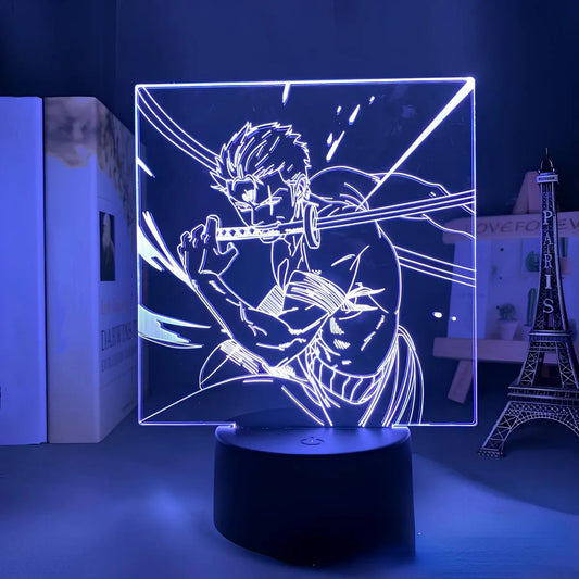 lampe 3d led zoro one piece