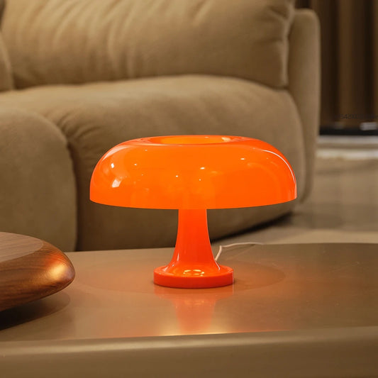 Lampe champignon orange vintage