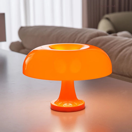Lampe champignon vintage orange