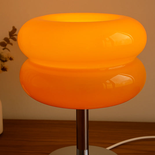 Lampe de chevet en verre retro vintage