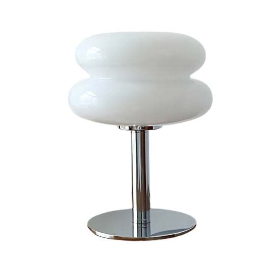 Lampe de chevet verre retro blanc