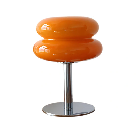 Lampe de chevet verre retro orange