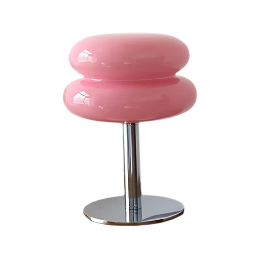 Lampe de chevet verre retro rose