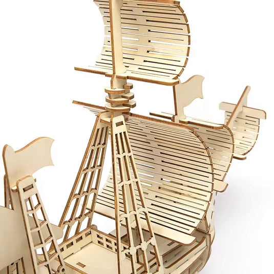 Maquette bateau bois 3D galion