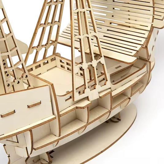 Maquette bois bateau 3d galion