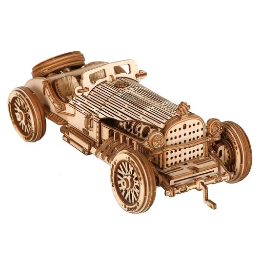 Maquette voiture bois – Voiture de sport rétro