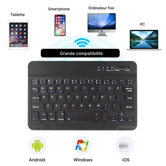 mini clavier et souris sans fil bluetooth
