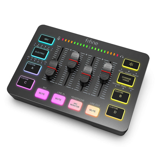 Mixeur audio rgb gaming streaming