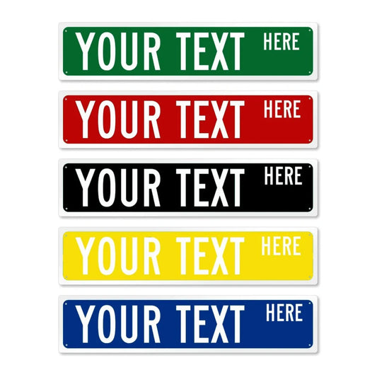 Plaque metal personnalisée texte