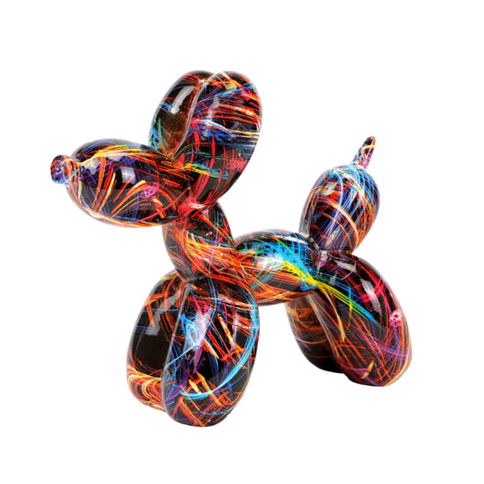 Statue chien ballon résine pop art