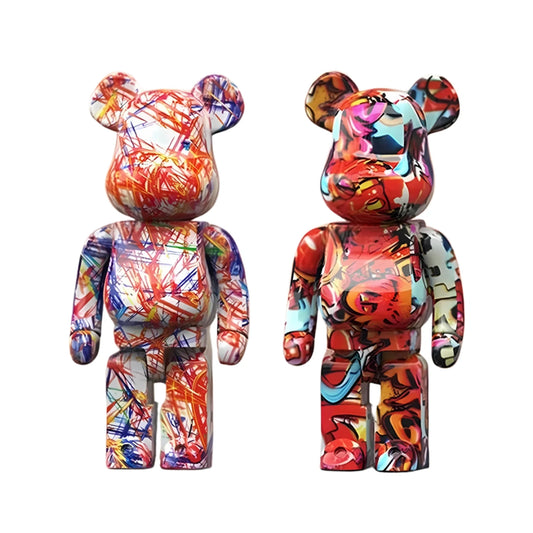 Statue résine ours design pop art