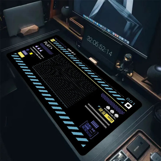 tapis de souris cyber japan bleu