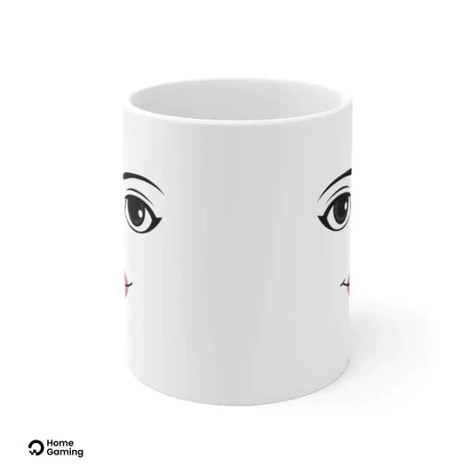 Tasse minimaliste visage femme cote