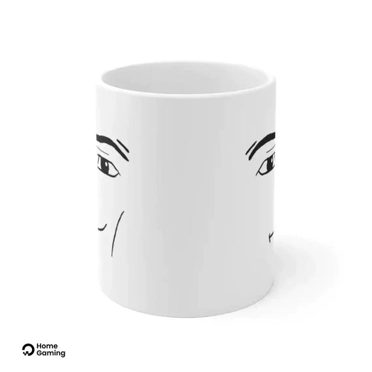 Tasse minimaliste visage homme cote