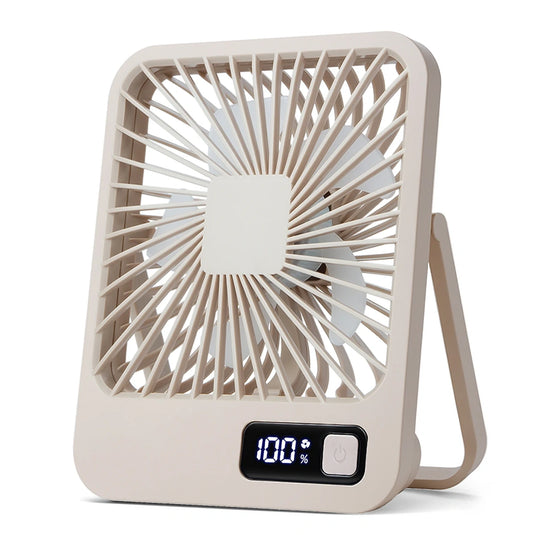 Ventilateur portable usb bureau beige