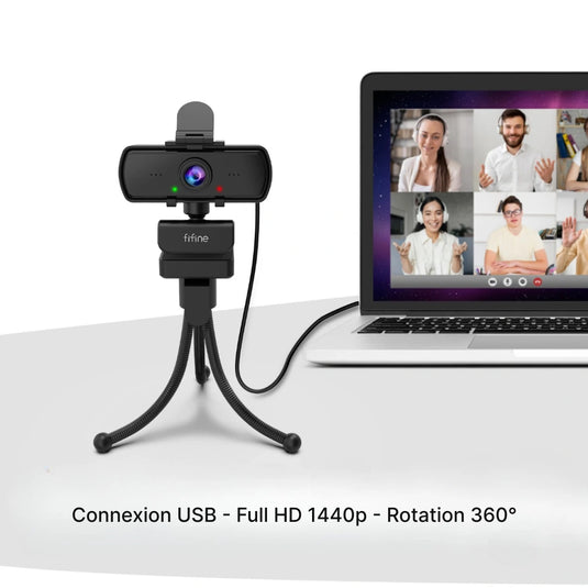 Webcam Full HD avec micro et trépied