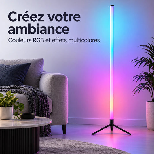 Lampe gaming de sol LED RGB 120 cm