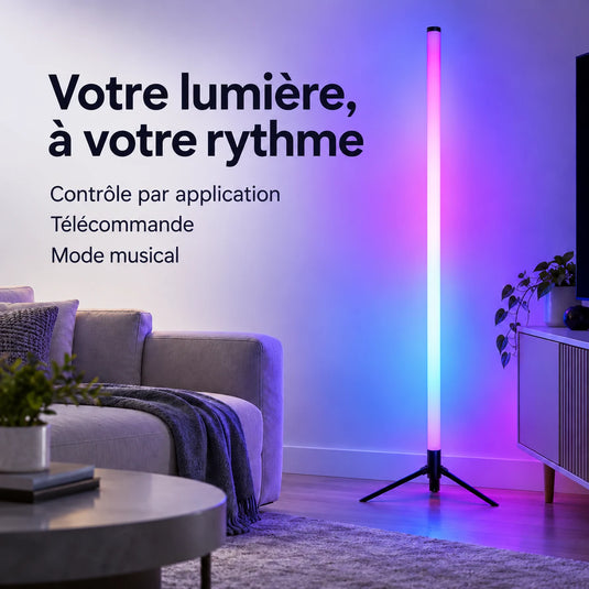 Lampe gaming de sol LED RGB 120 cm