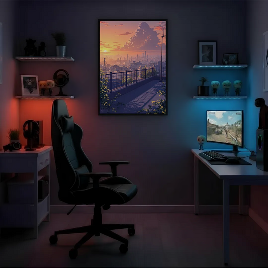 Affiche - Rooftop Sunset - Anime