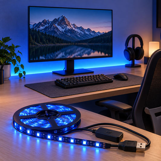 Ruban LED RGB Bluetooth pour chambre et setup – 1 à 5 m