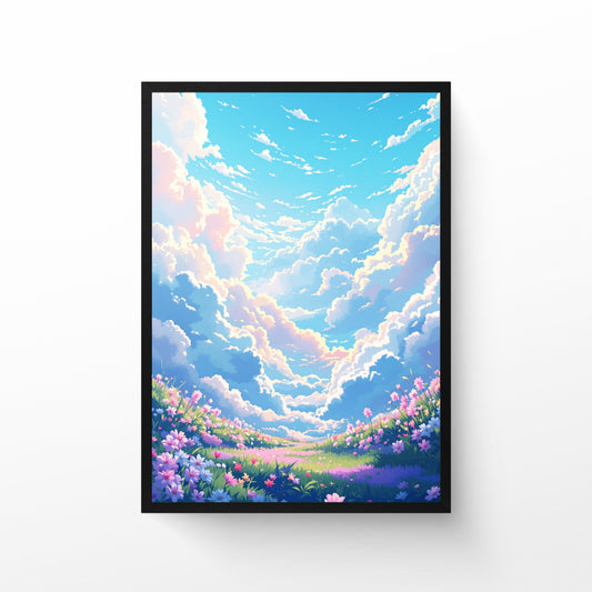 Affiche - Champ de fleurs - Anime