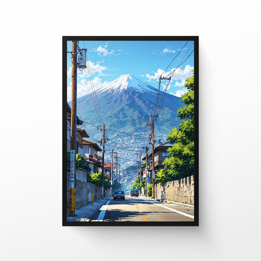 Affiche - Mont Fuji Japon - Anime