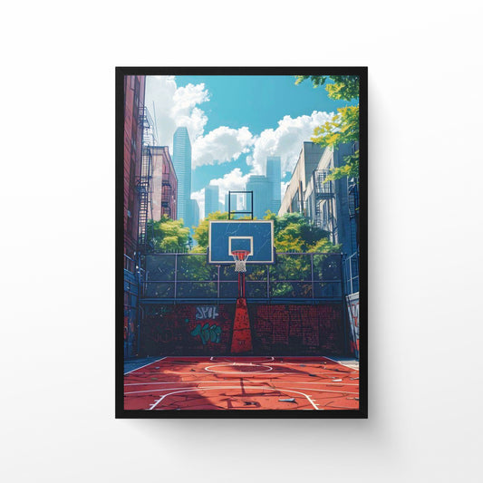 Affiche - Terrain de basket - Anime