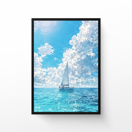 Affiche - Voilier en mer - Anime