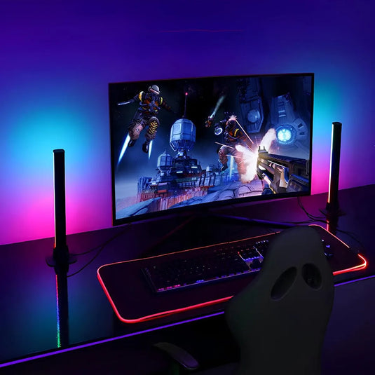 barre led bureau gaming