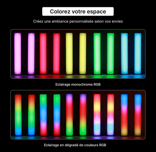 barre led rgb couleurs