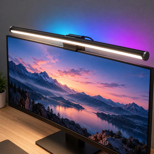 Lampe bureau gaming ordinateur écran fixation