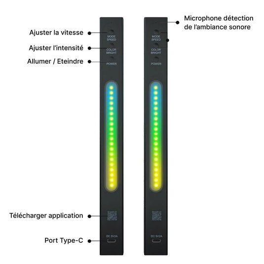 barres led rgb lampe