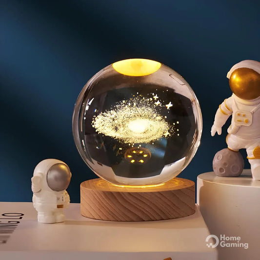 lampe boule de cristal led galaxie