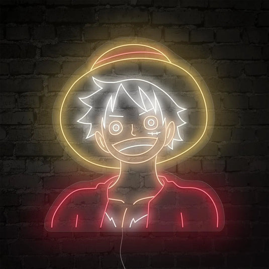 enseigne neon led luffy one piece