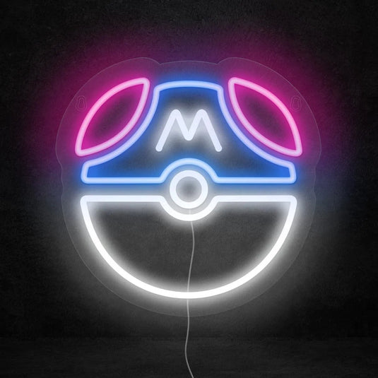 Enseigne neon led masterball pokemon