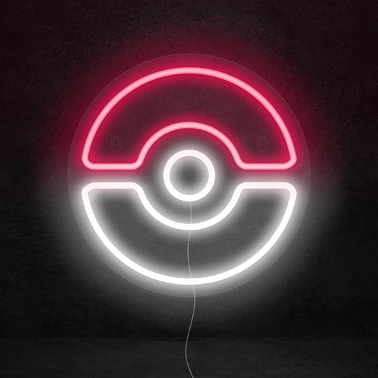 Enseigne neon led pokeball pokemon