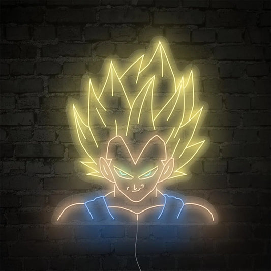 Enseigne neon LED Vegeta Dragon Ball Z